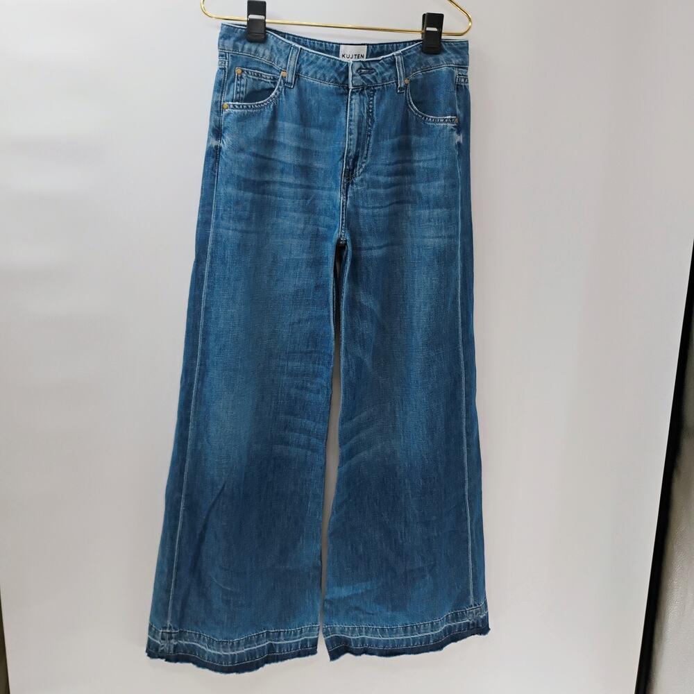 Kujten Wide Leg Blue Jeans - Picture 5 of 12